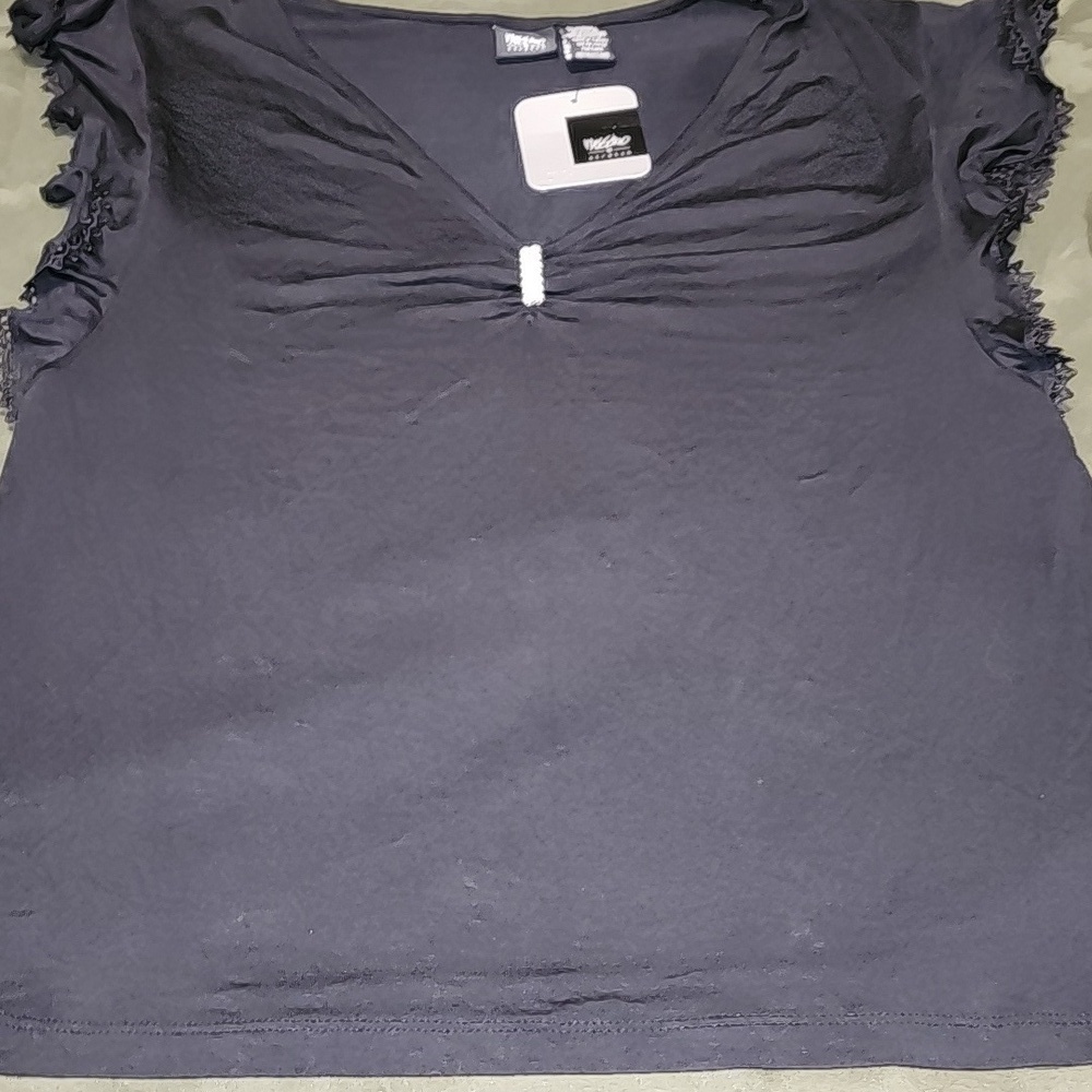 Mossimo Supply Co. Black Peasant Style Top Sz XL